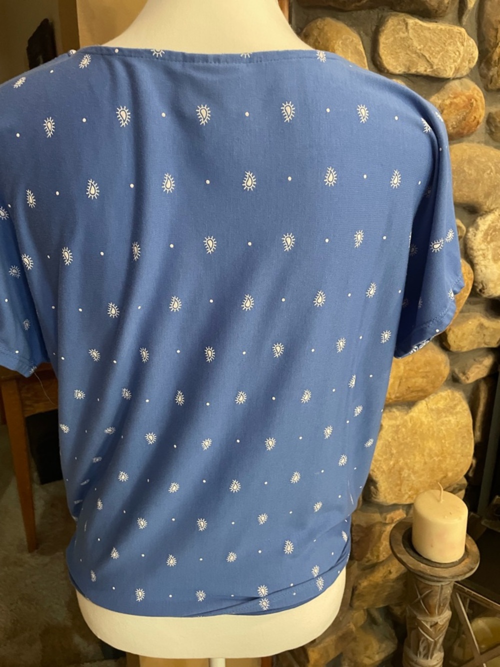 Ruby Rd. Blue and white size medium top - Picture 2 of 3